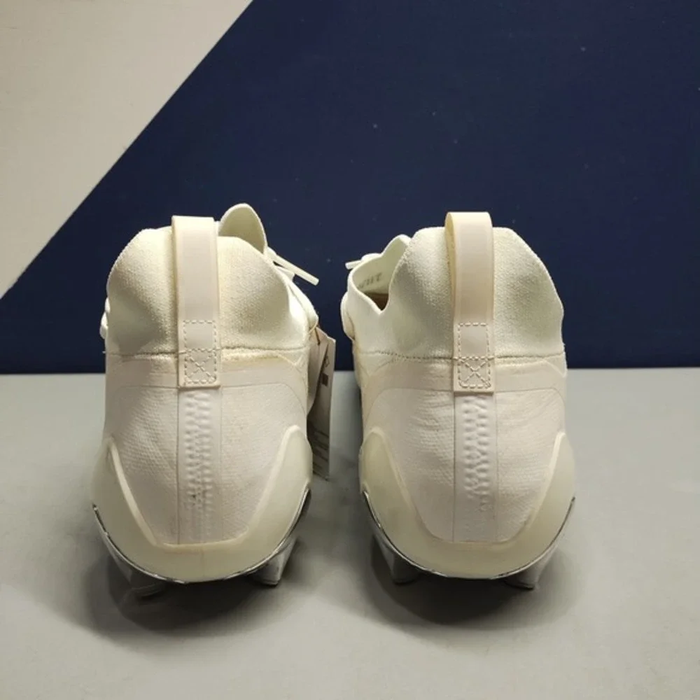 Adidas Adizero Primeknit Football Cleats Men 18 White Tan Slip Resistant Lace-Up